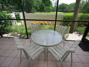 Balcony with table set