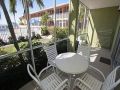 Porch with table set