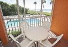 Balcony with table set