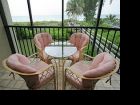 Furnished balcony with beach view