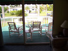 Porch with table set