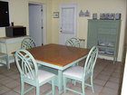 Dining table seats four