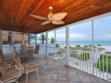 Furnished porch with beach view